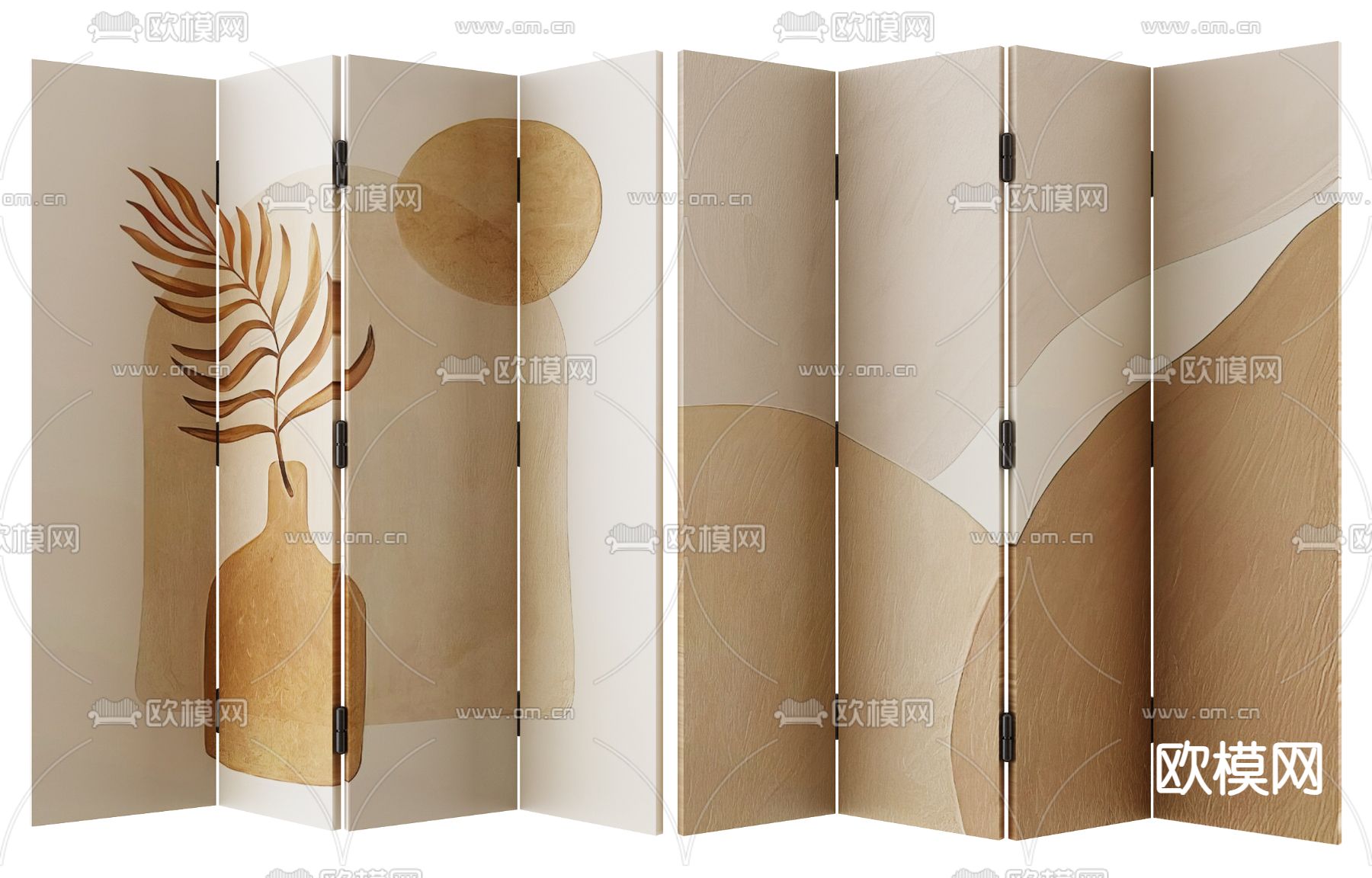 法式屏风3d模型下载