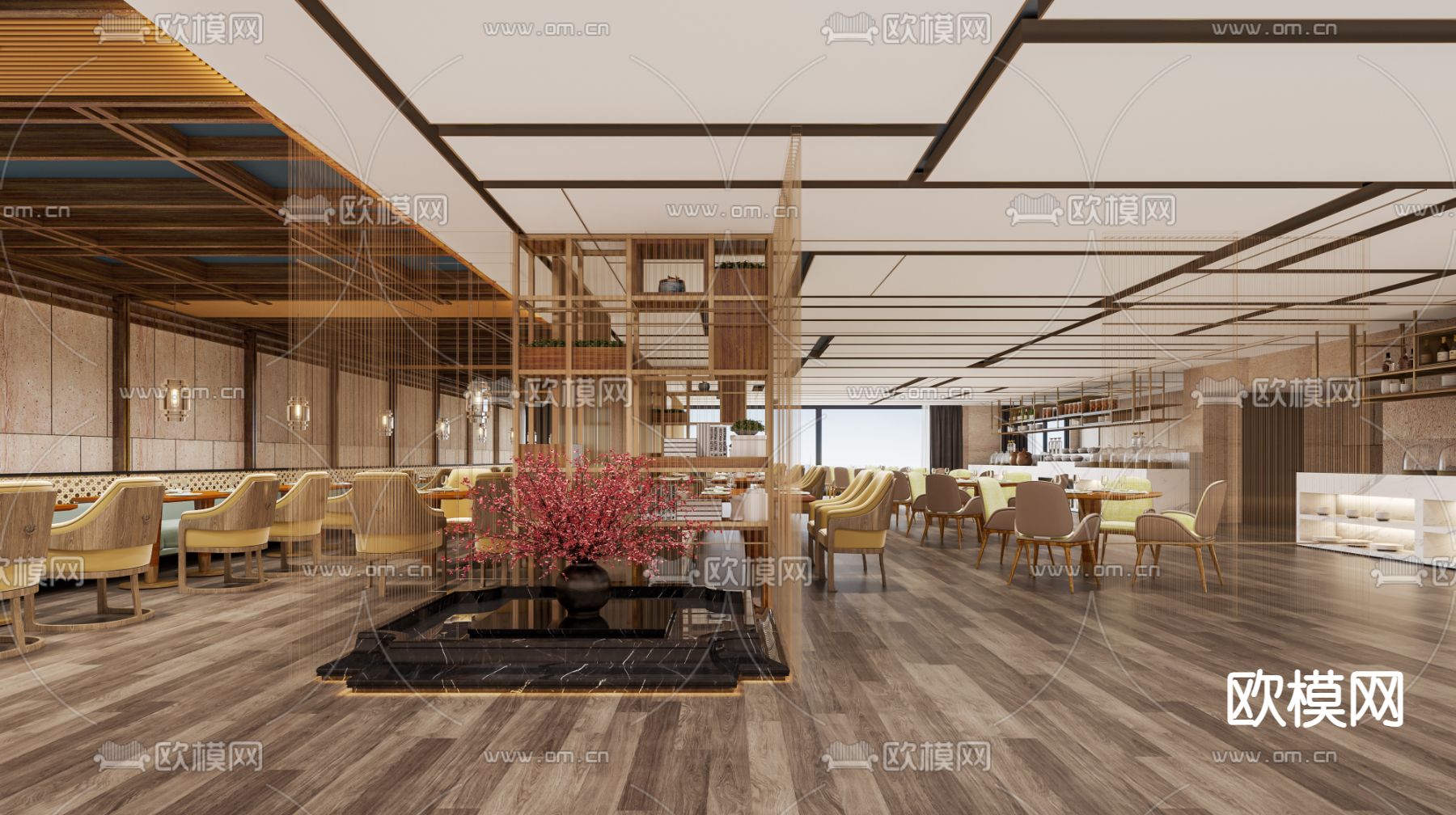 自助餐厅 全日制餐厅3d模型下载