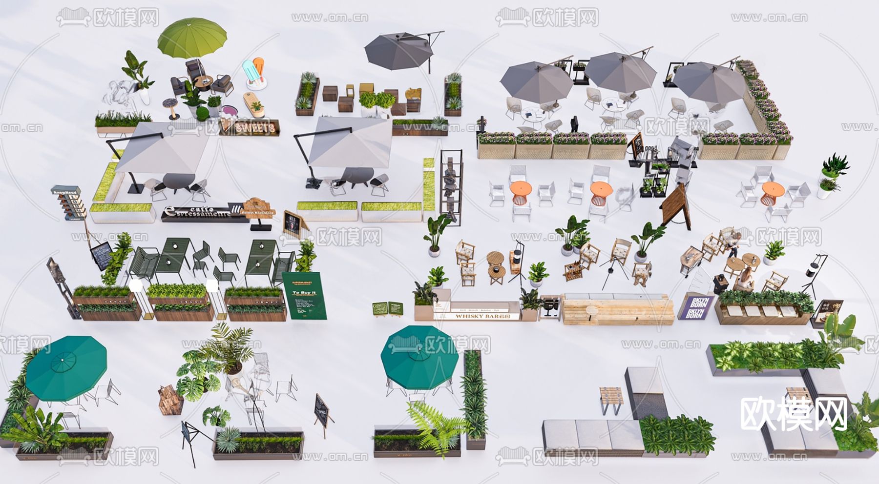 现代商业设施 零售3d模型下载