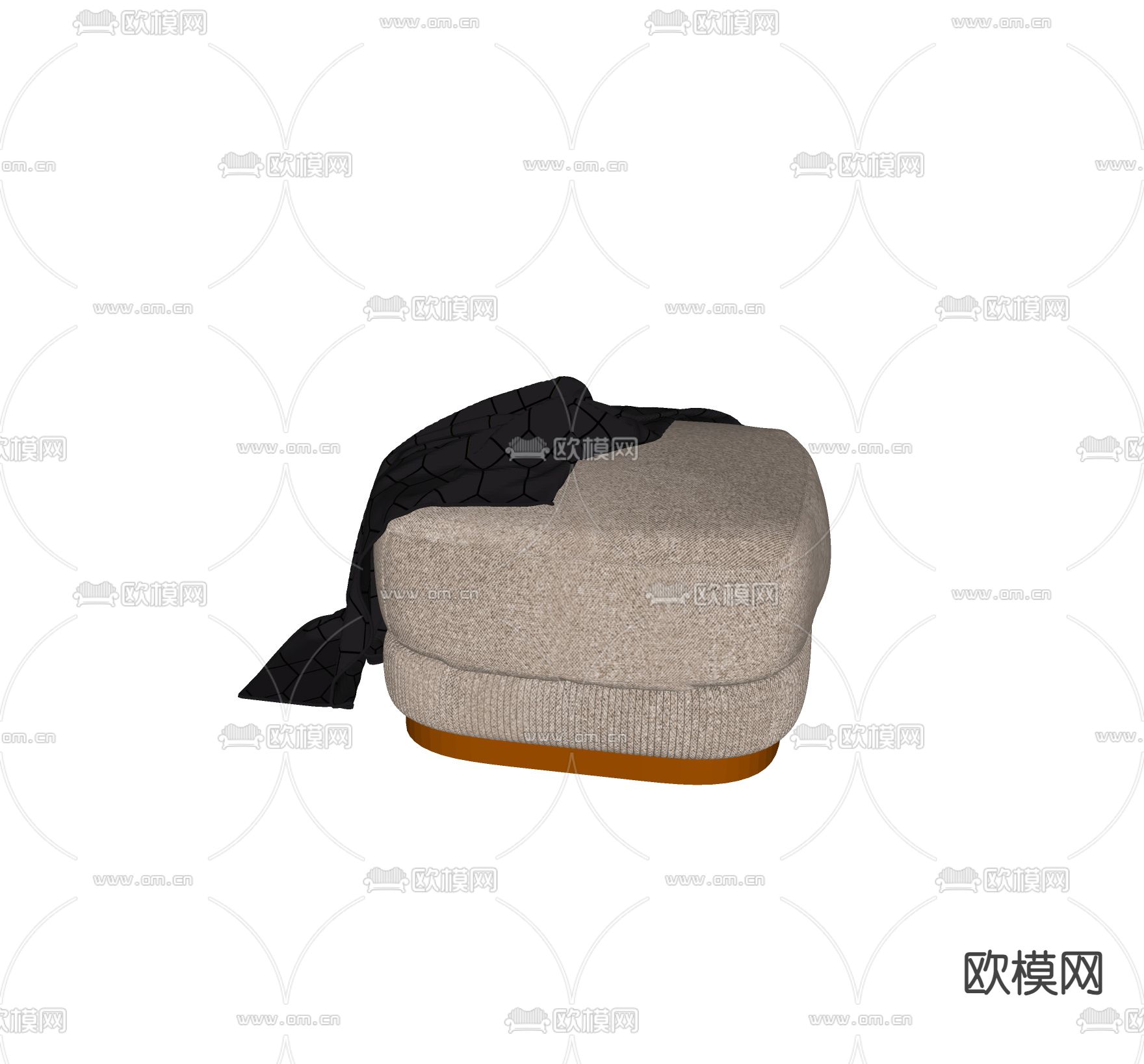 Poliform 沙发凳 换鞋凳su模型下载（渲染图1）