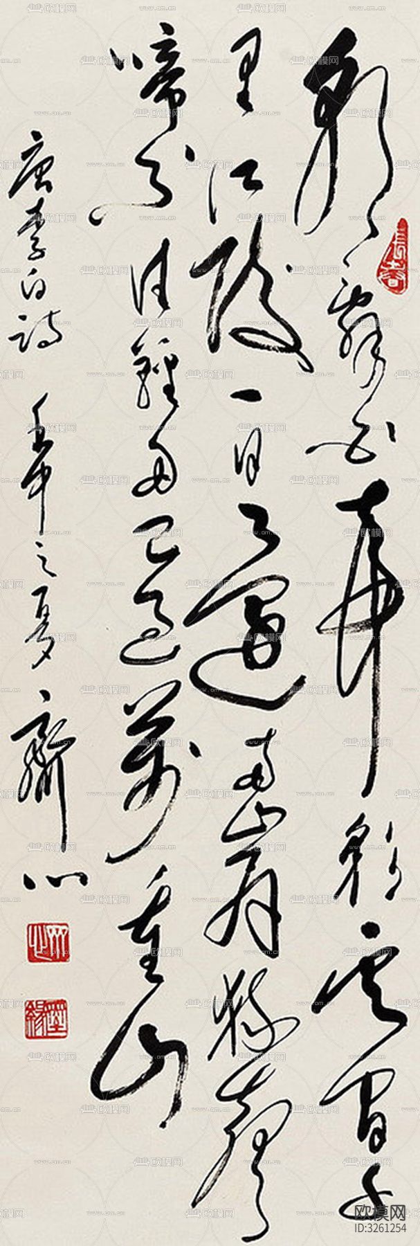 毛笔字字画挂画贴图