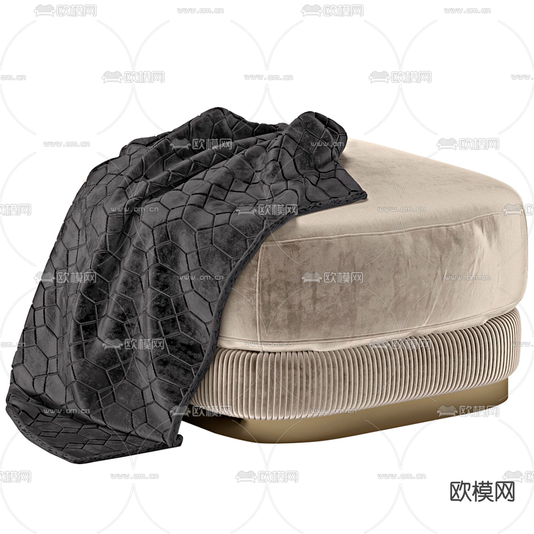 Poliform 沙发凳 换鞋凳su模型下载（渲染图2）