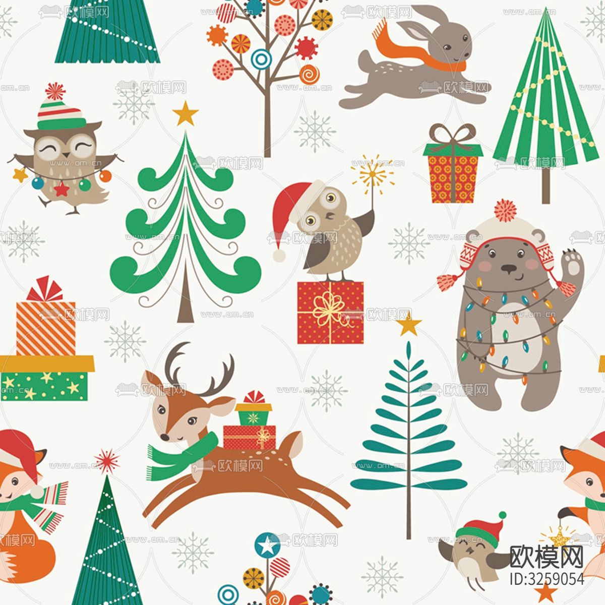 儿童房卡通壁纸贴图下载（渲染图5）