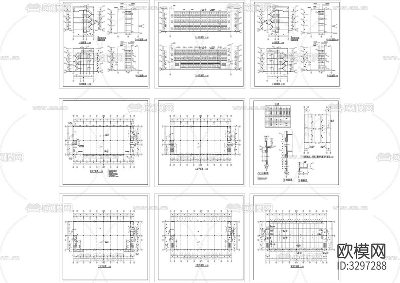 57廠房建筑cad施工圖下載