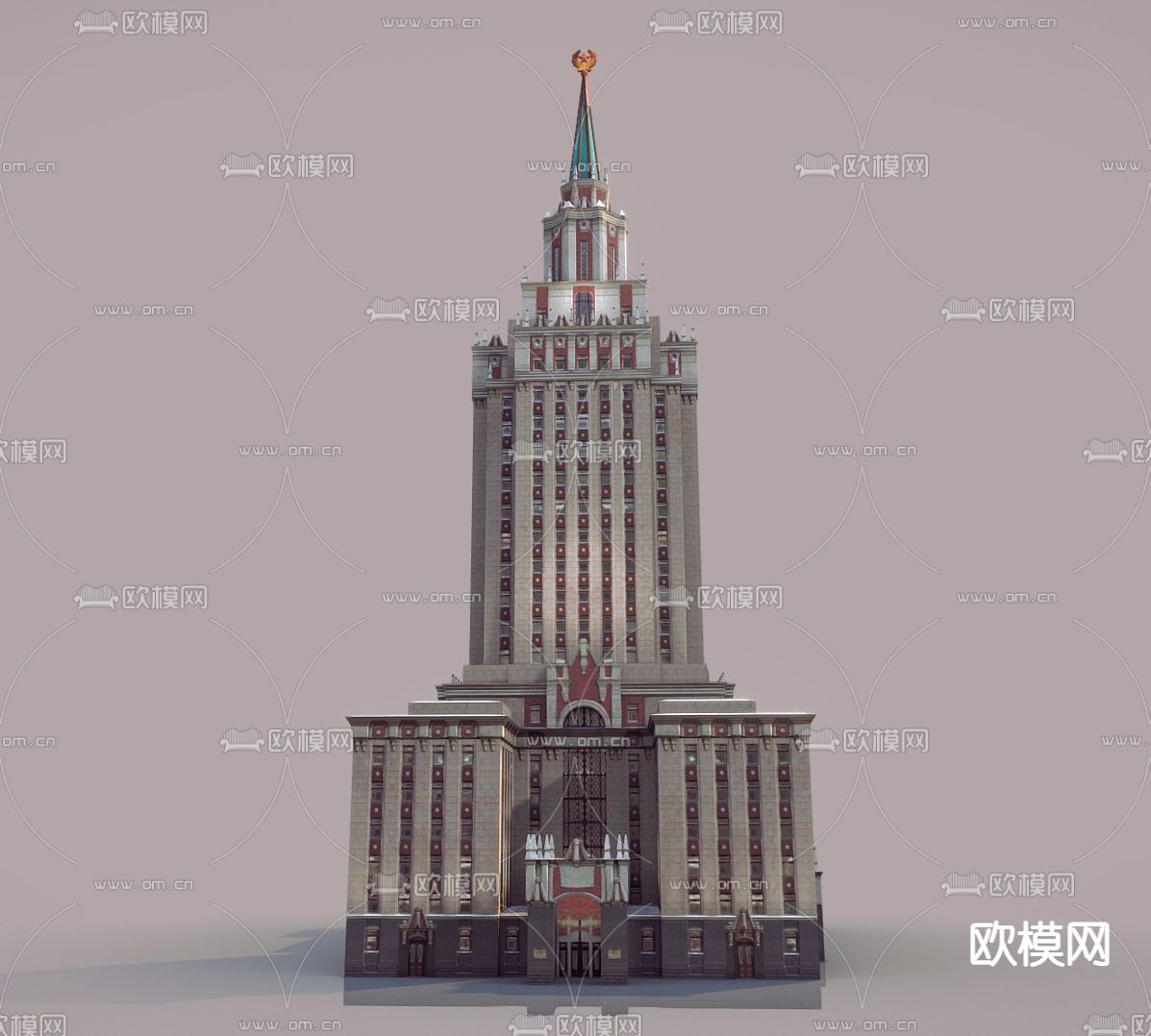 希尔顿 酒店建筑 单体建筑3d模型下载（渲染图1）