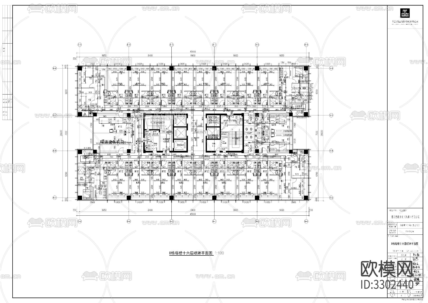高层公建给排水cad施工图下载（渲染图5）