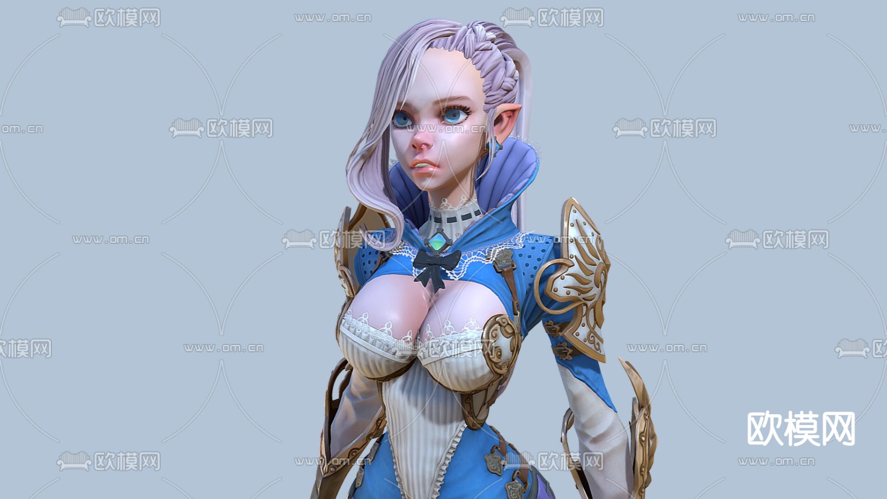 二次元手办 游戏人物 可爱人物 动漫人物3d模型下载（渲染图1）