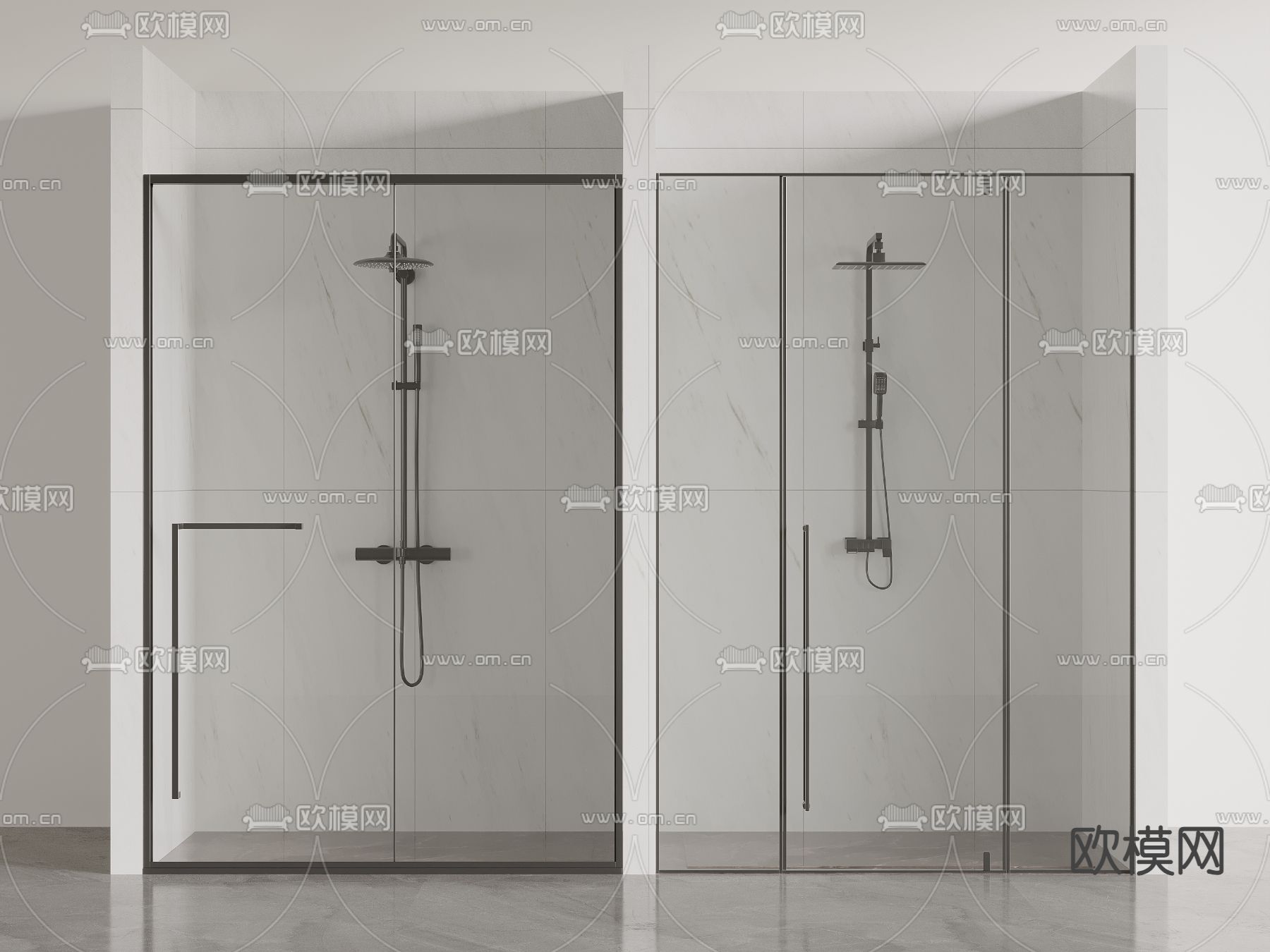 淋浴房 冲凉房 淋浴隔断3d模型下载