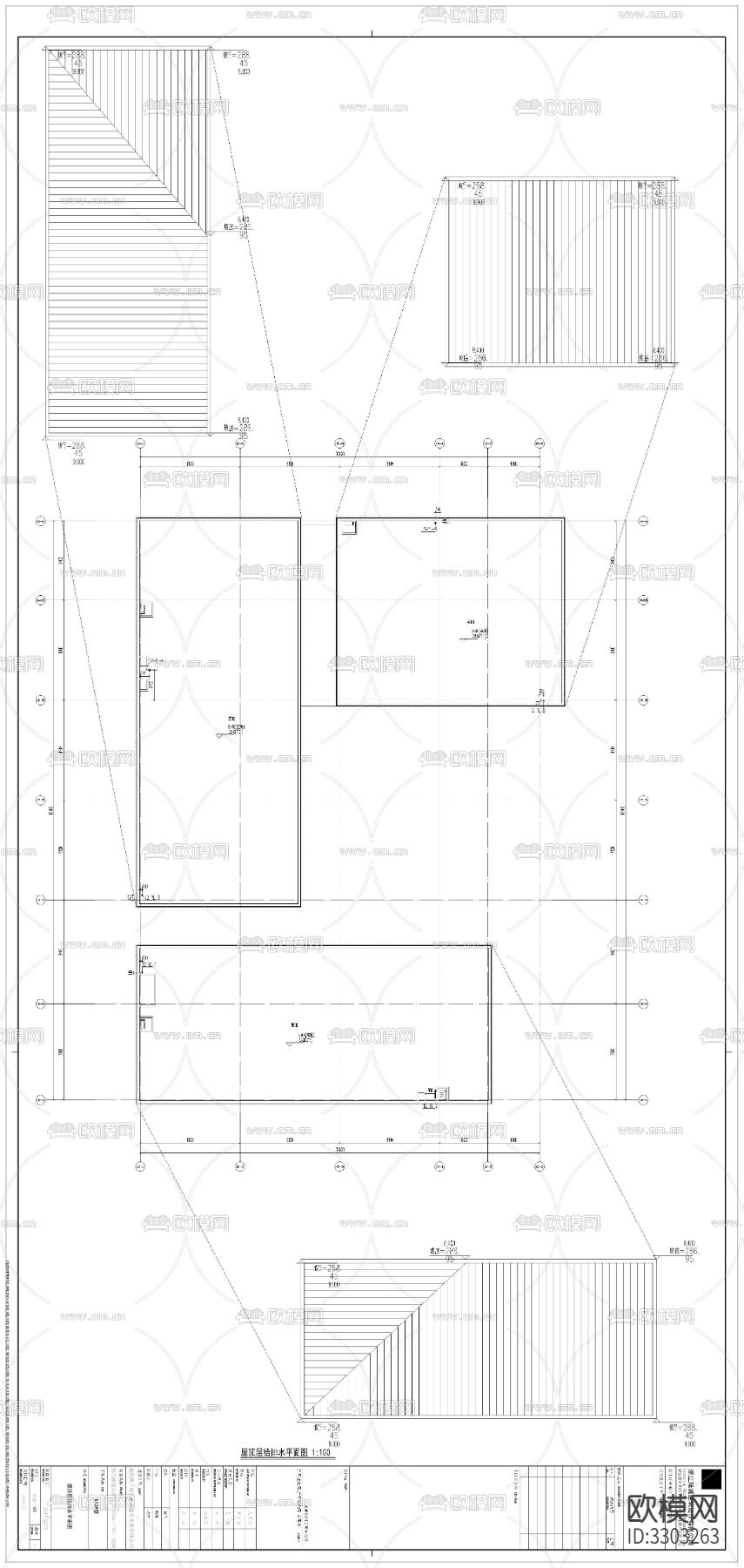 社区中心给排水图CAD施工图下载（渲染图3）