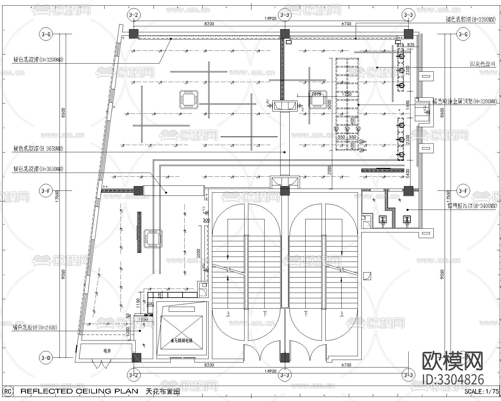 健身房CAD施工图下载（渲染图4）