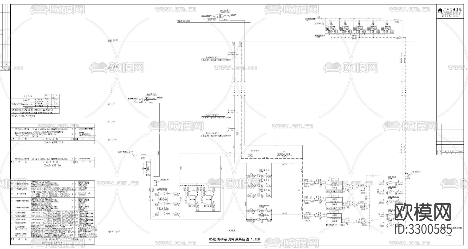 高层办公楼暖通cad施工图下载（渲染图5）