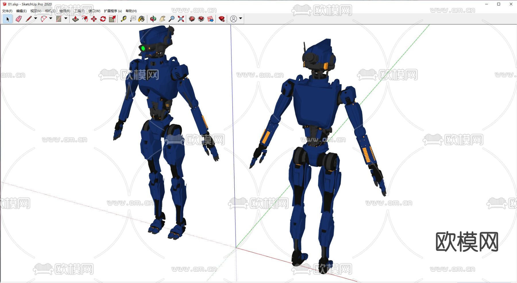 机器人 智能机器人su模型下载（渲染图1）