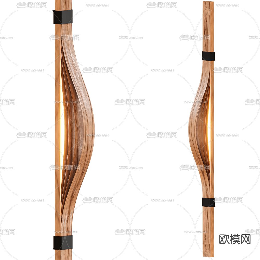 LZF 极简壁灯3d模型下载（渲染图1）