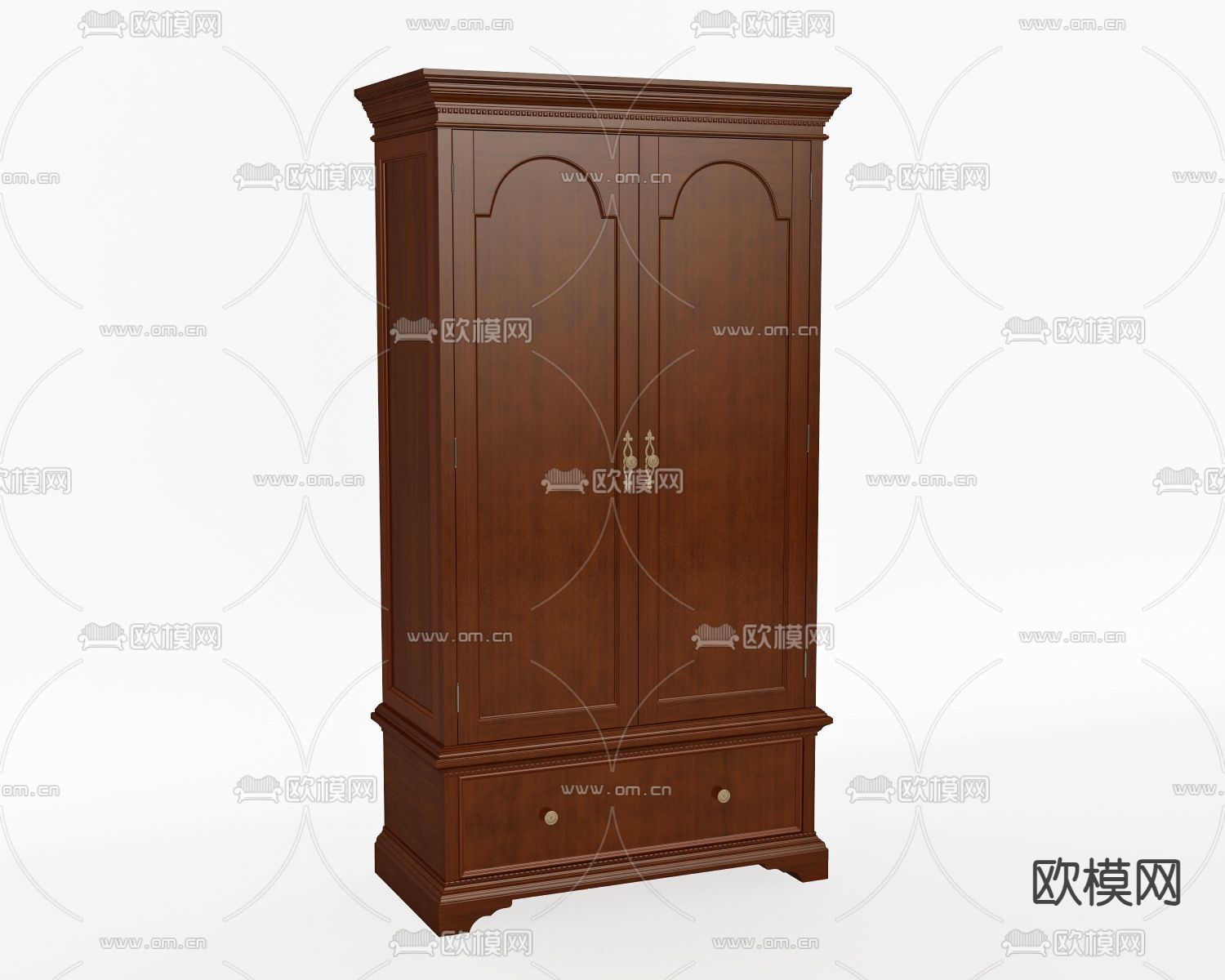 美式衣柜3d模型下载