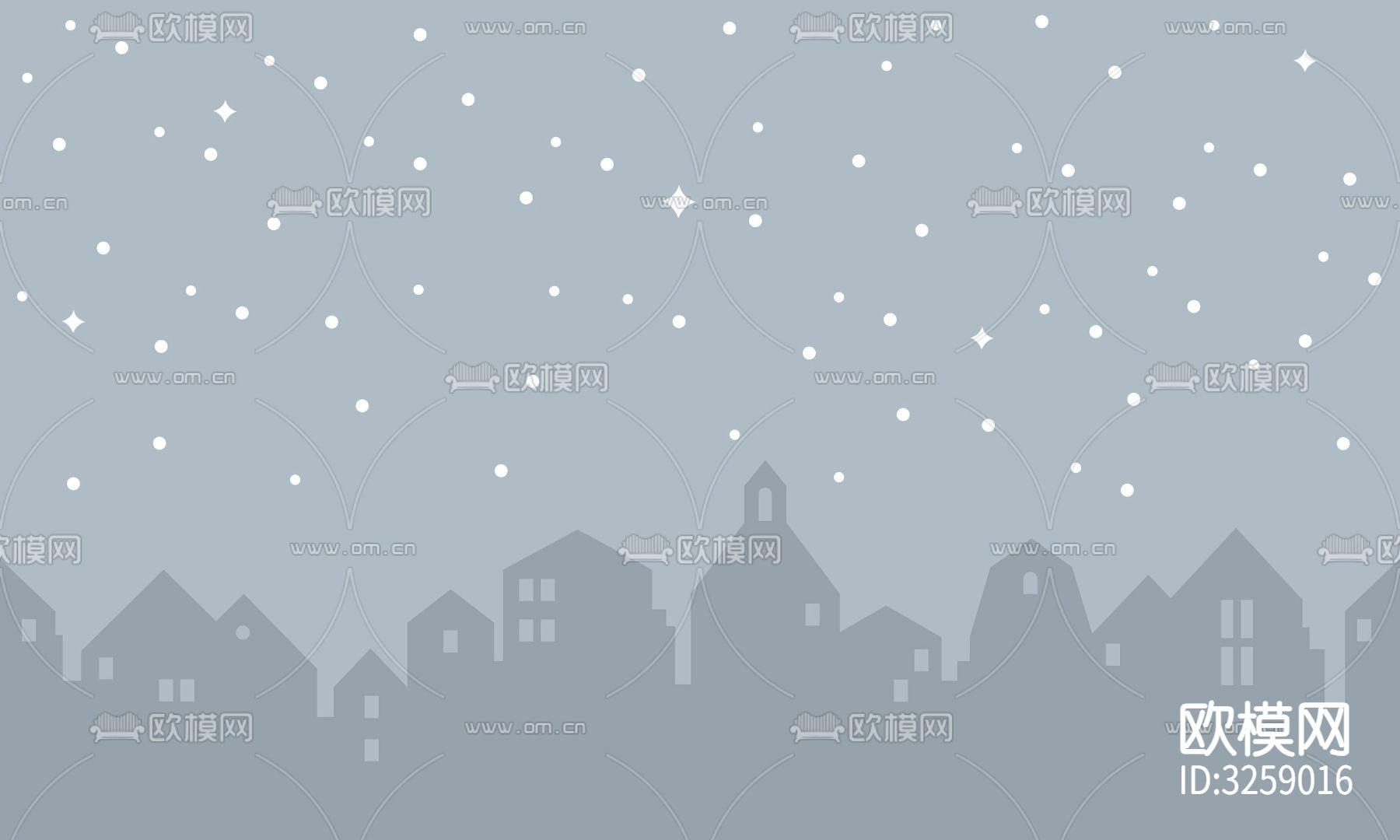 儿童房卡通壁纸贴图下载（渲染图5）