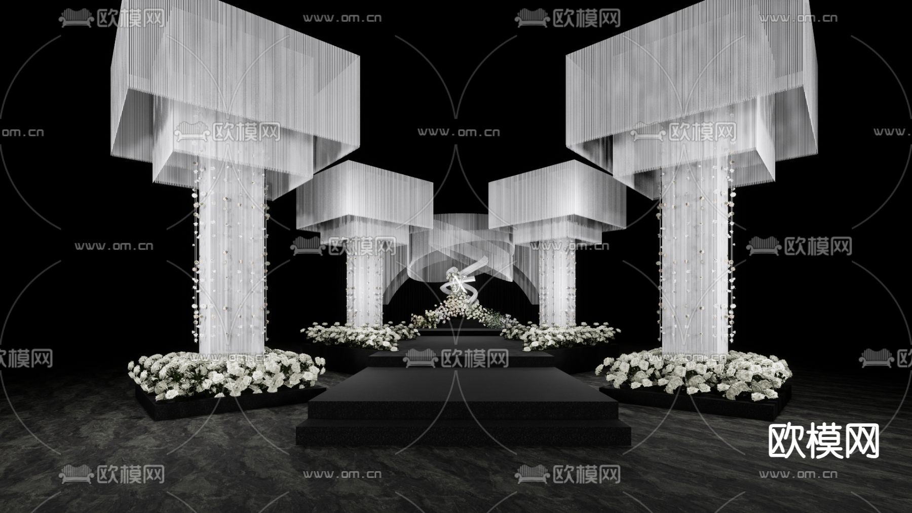 婚礼场景su模型下载（渲染图4）