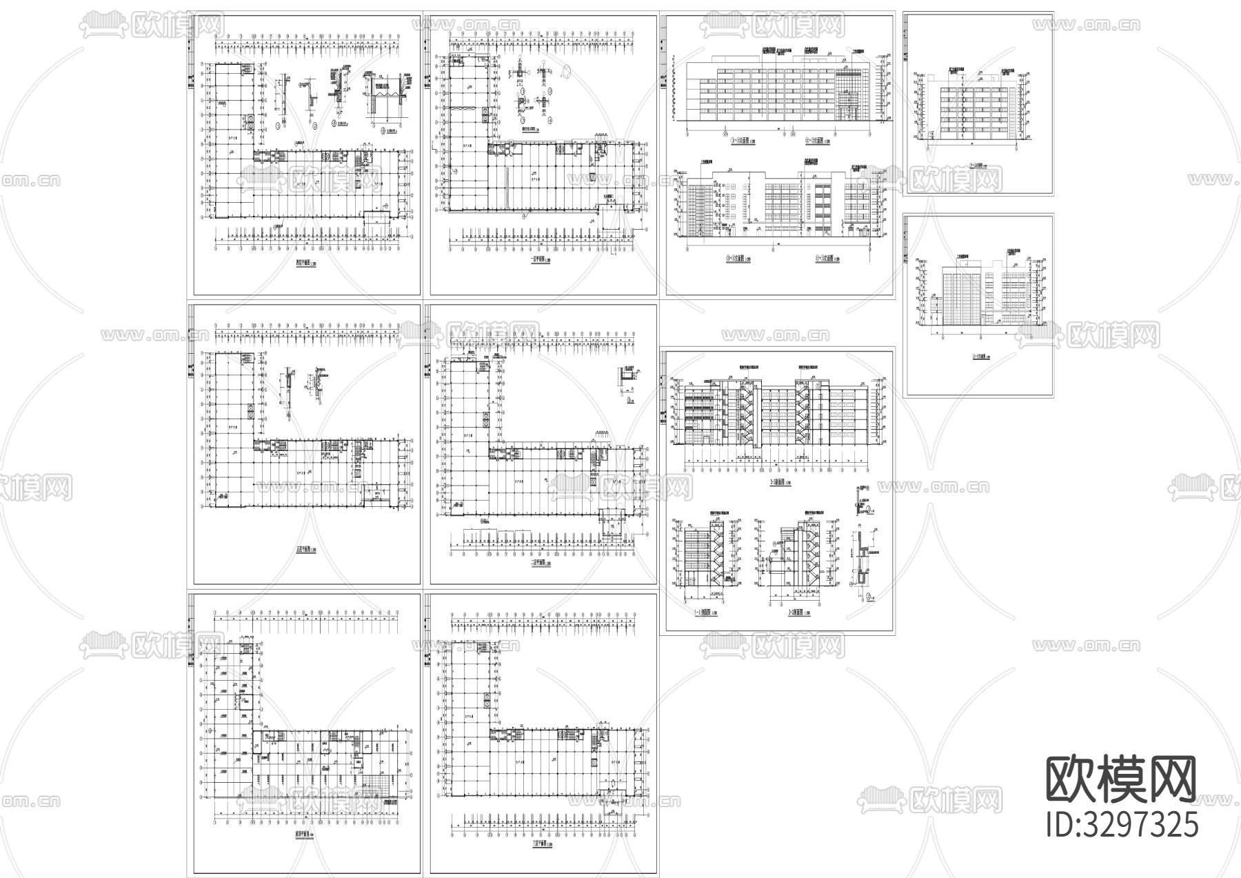 78生产大楼cad施工图下载