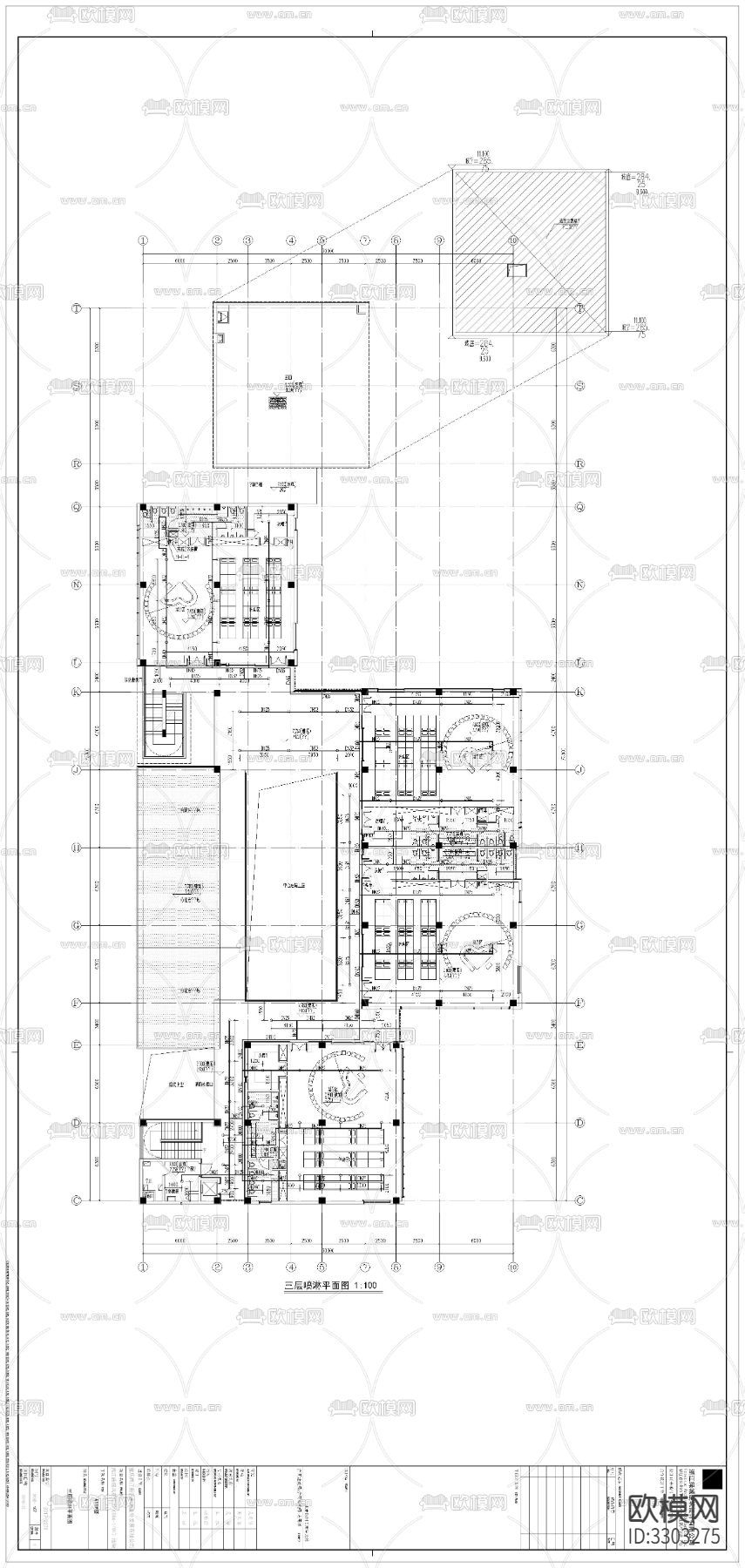 幼儿园给排水图CAD施工图下载（渲染图1）