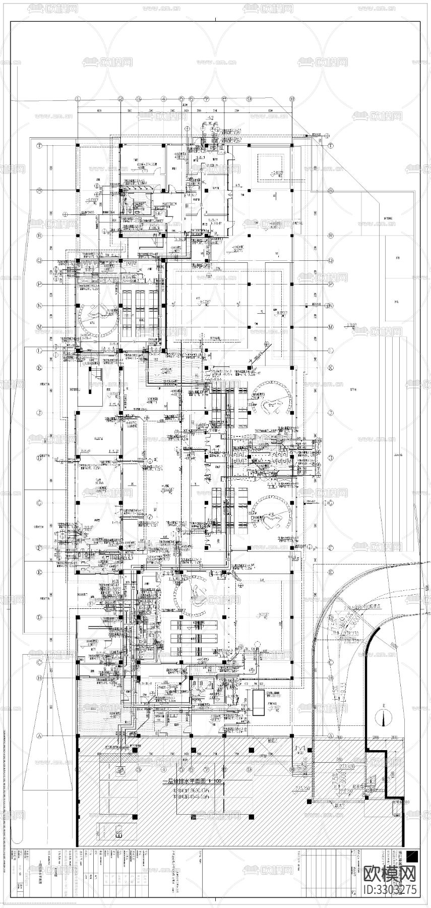 幼儿园给排水图CAD施工图下载（渲染图5）