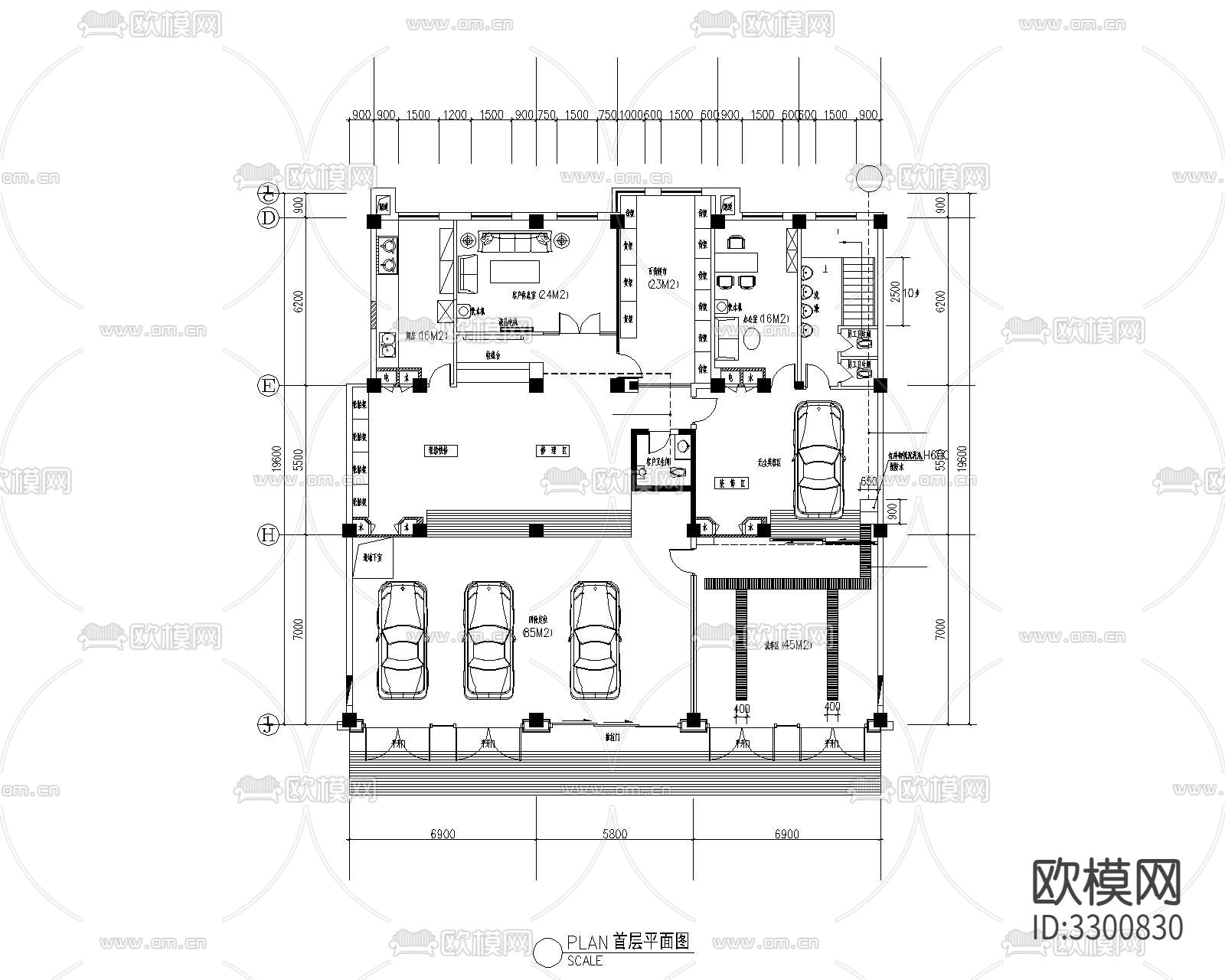 102套深化节点，家装工装cad施工图下载（渲染图8）