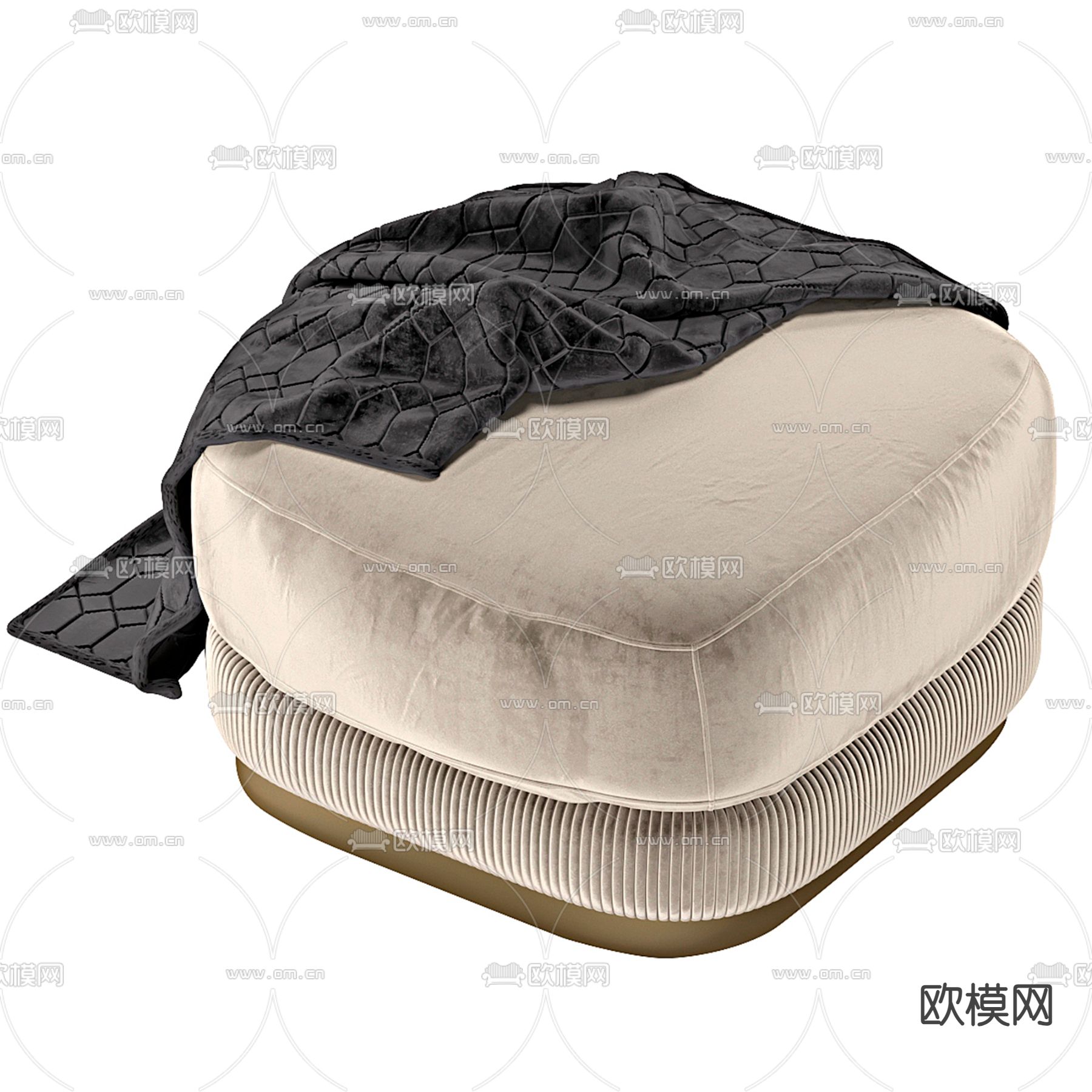 Poliform 沙发凳 换鞋凳su模型下载（渲染图3）