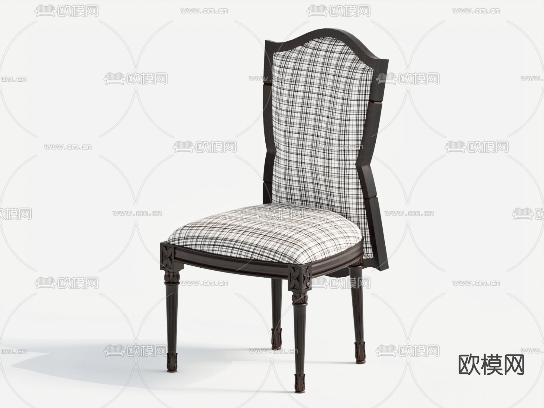 法式餐椅 单椅3d模型下载