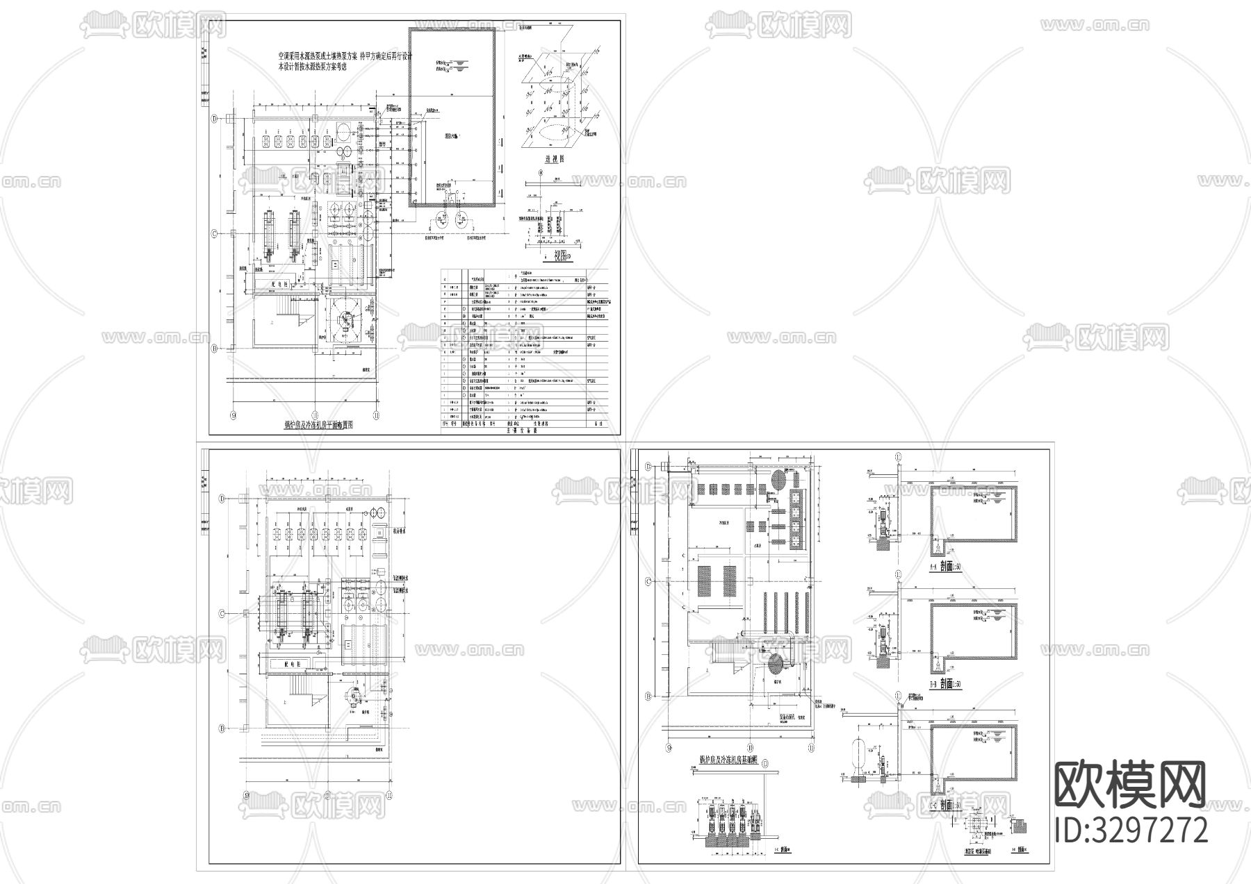 49锅炉房及冷冻房cad施工图下载