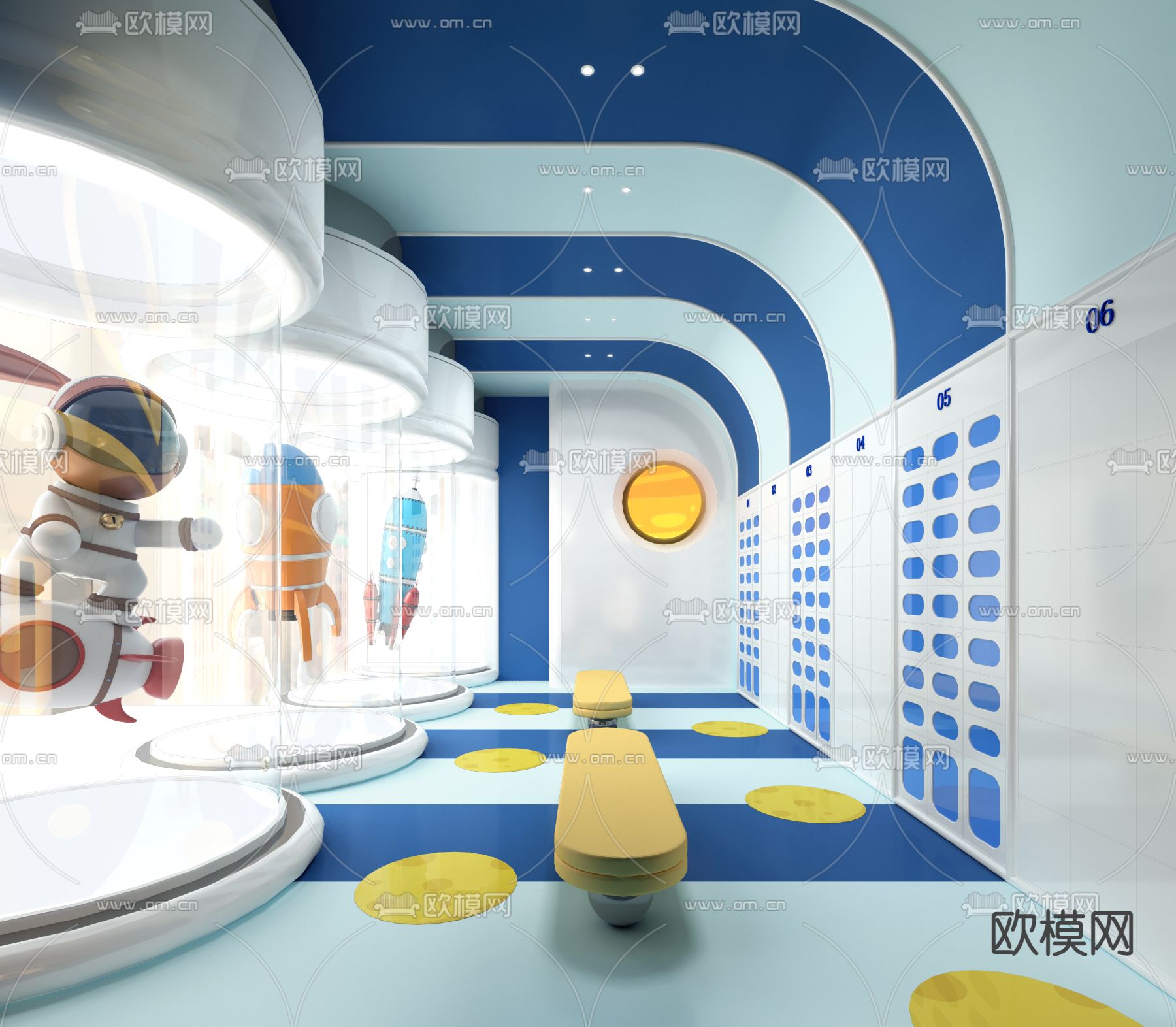 游乐场休息储物区3d模型下载（渲染图1）