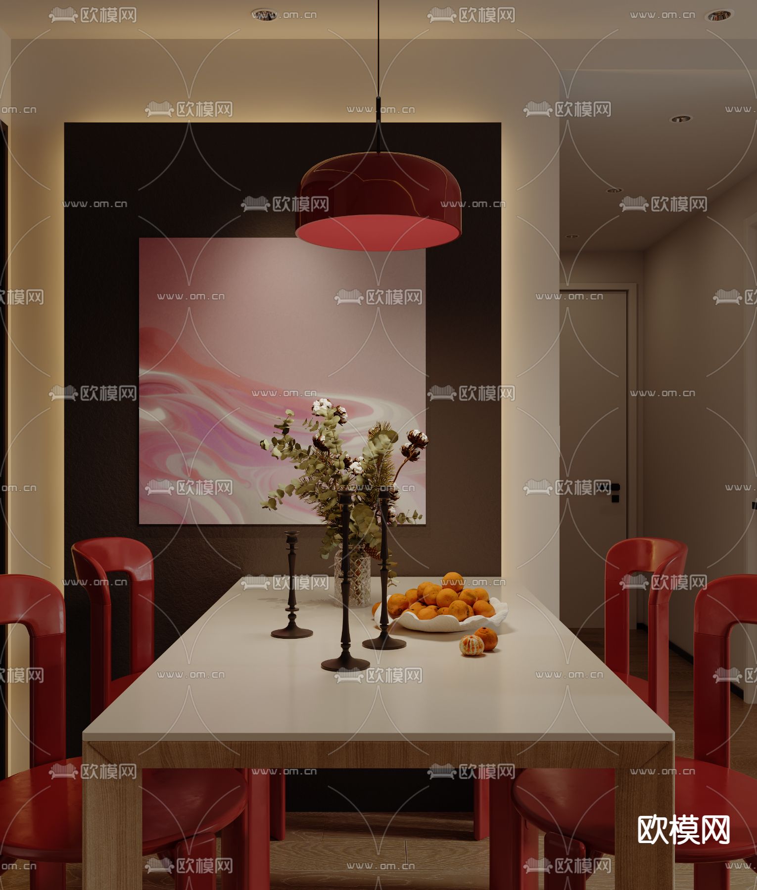 孟菲斯客餐厅3d模型下载（渲染图2）