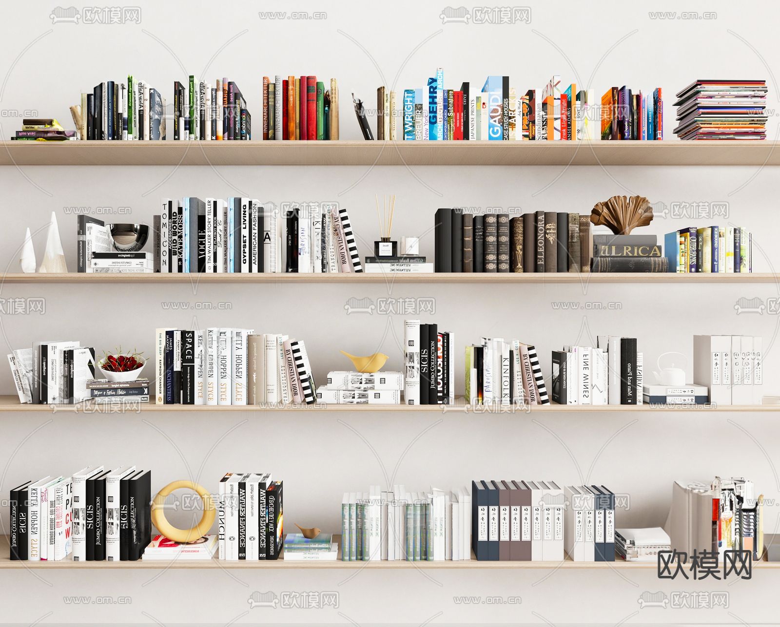 书籍 装饰品 书籍摆件3d模型下载