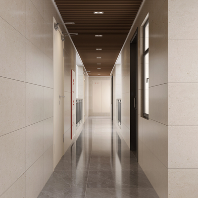  现代公区走廊su模型 