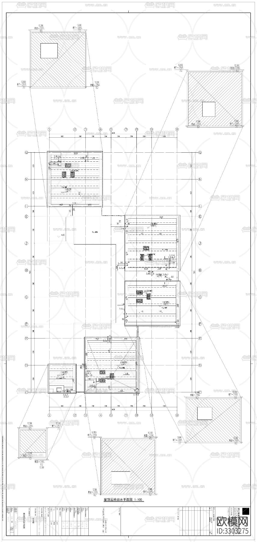 幼儿园给排水图CAD施工图下载（渲染图2）
