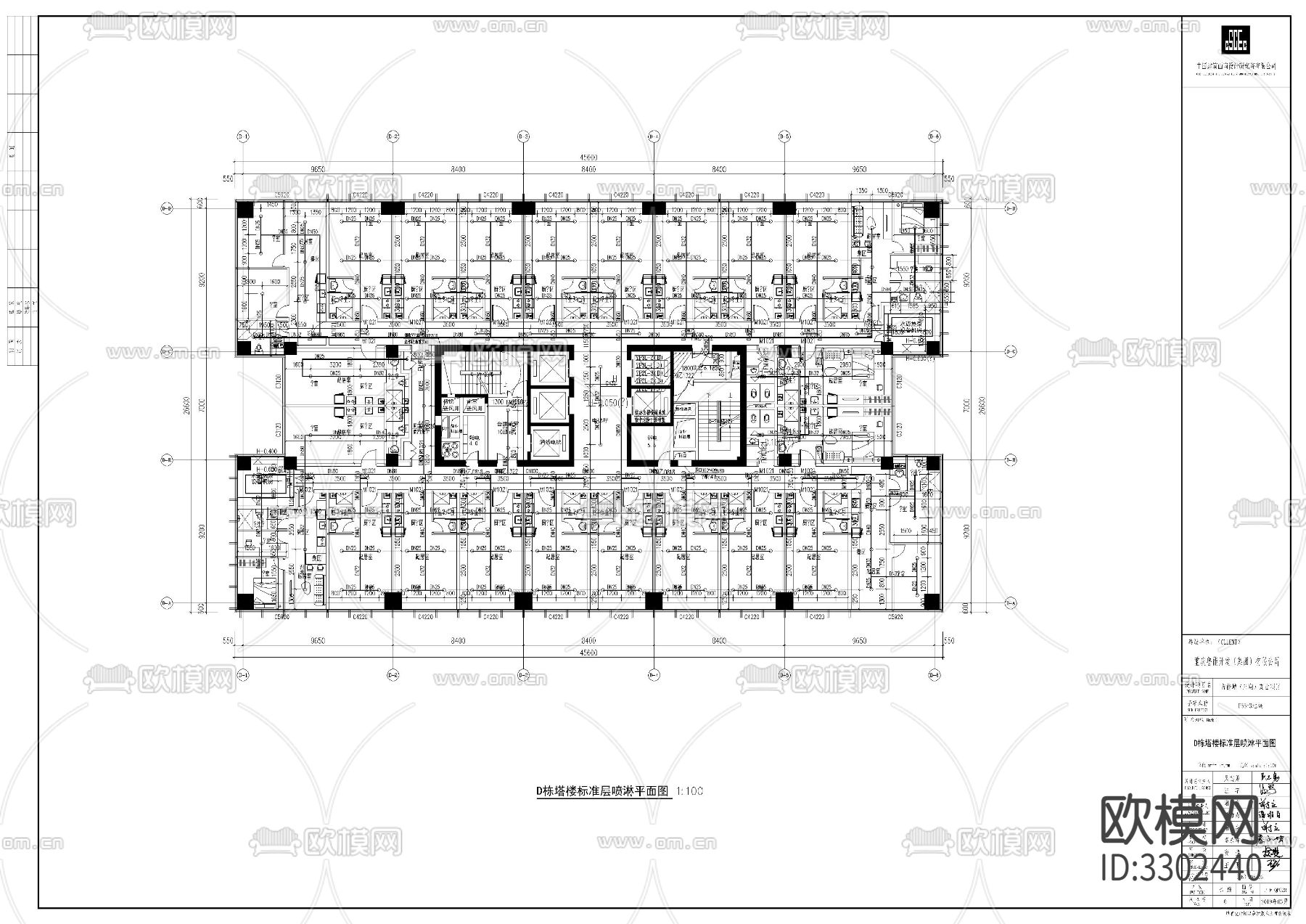 高层公建给排水cad施工图下载（渲染图7）