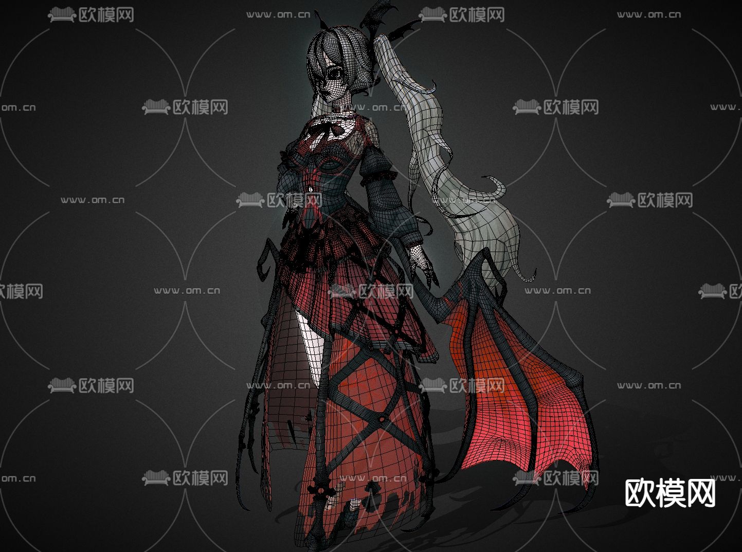 二次元人物 可爱女孩 动漫女生3d模型下载（渲染图3）