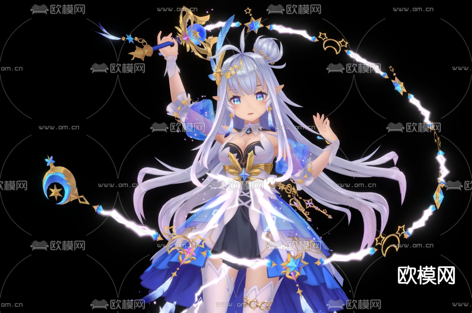 动漫人物 游戏人物su模型下载（渲染图4）