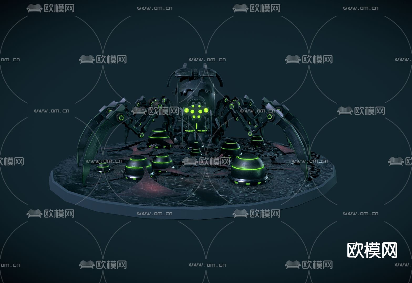 蜘蛛机器人 科技蜘蛛3d模型下载（渲染图1）