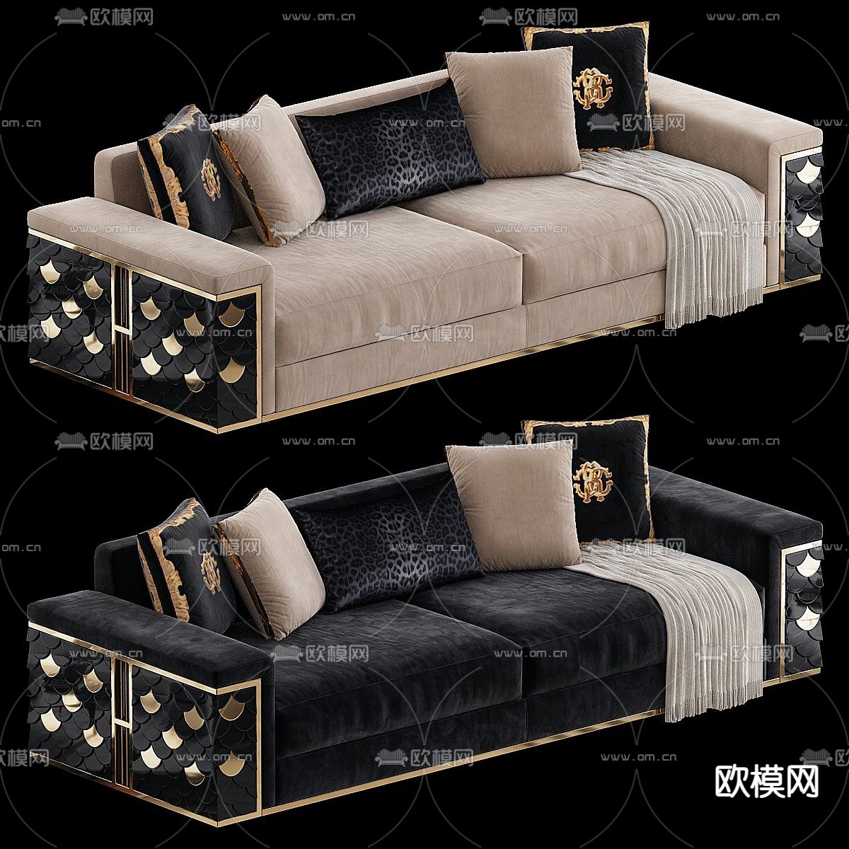 Prens 后现代沙发 双人沙发3d模型下载（渲染图4）