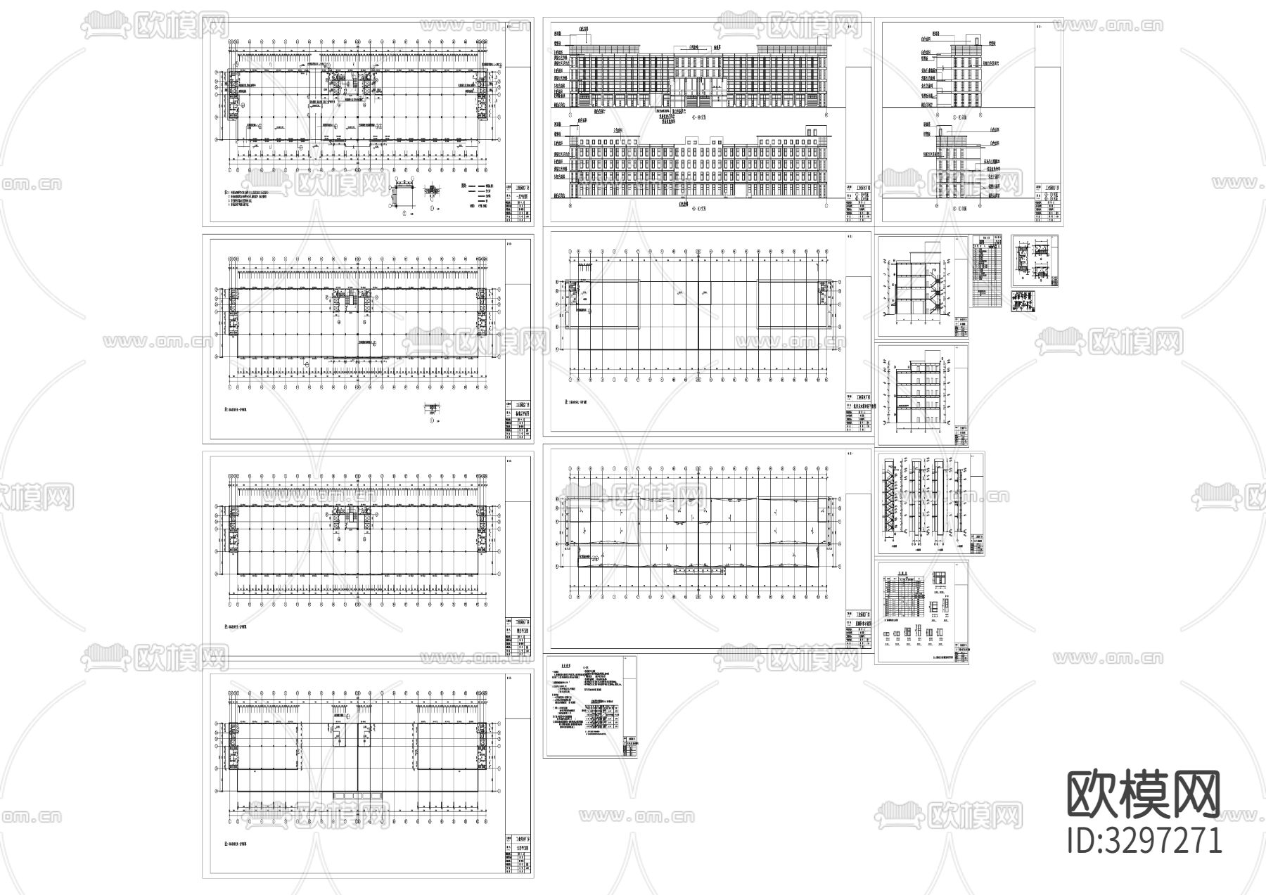 48工业园区厂房建筑cad施工图下载
