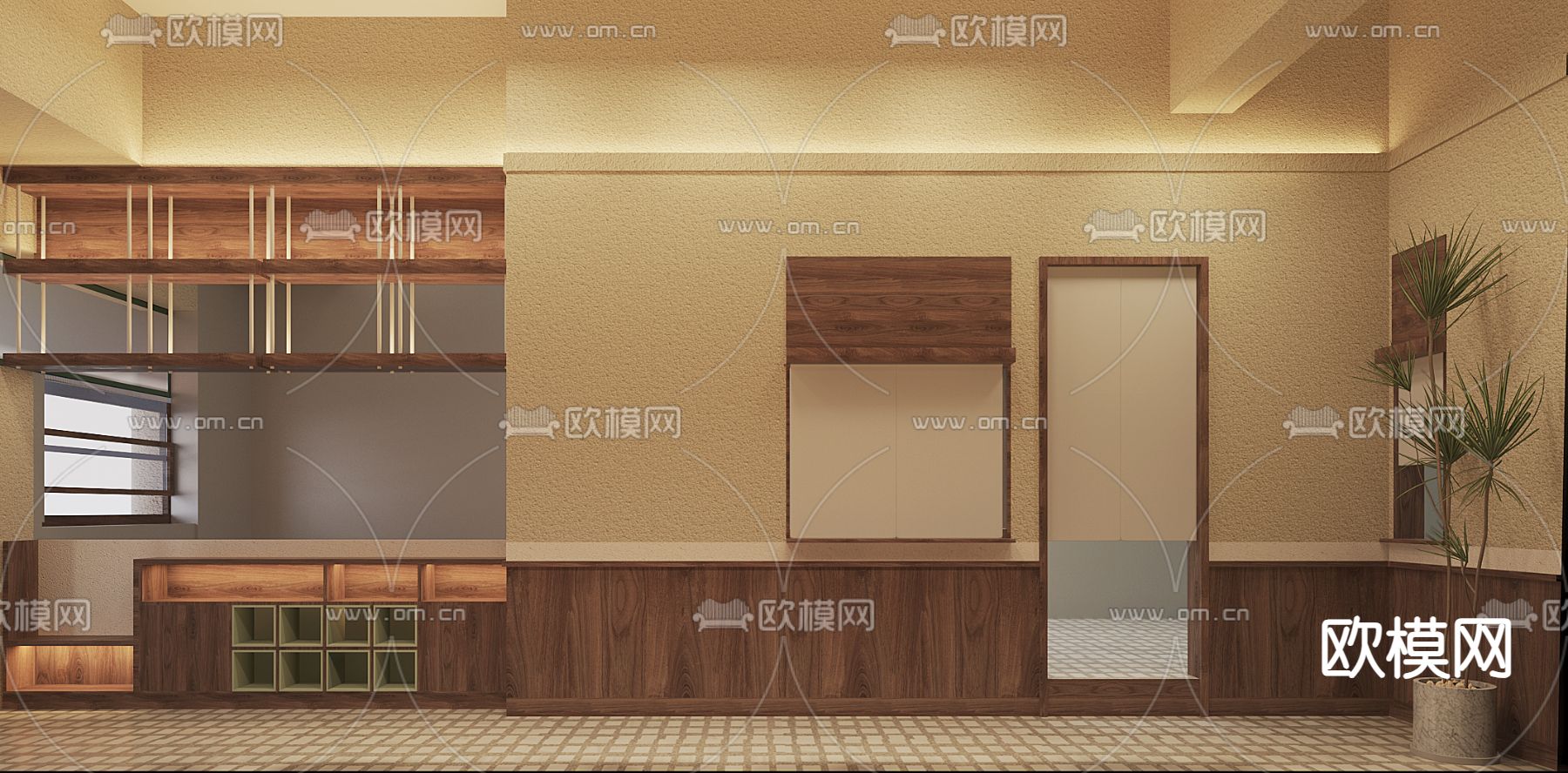 餐厅明档3d模型下载