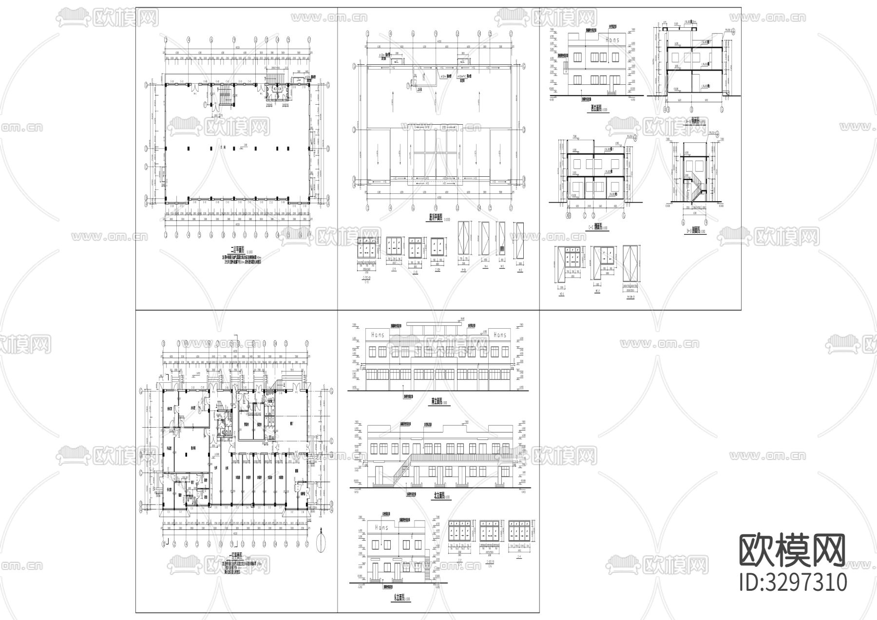 68工厂综合楼cad施工图下载