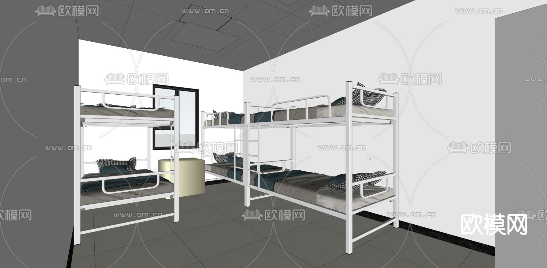 学生宿舍su模型下载