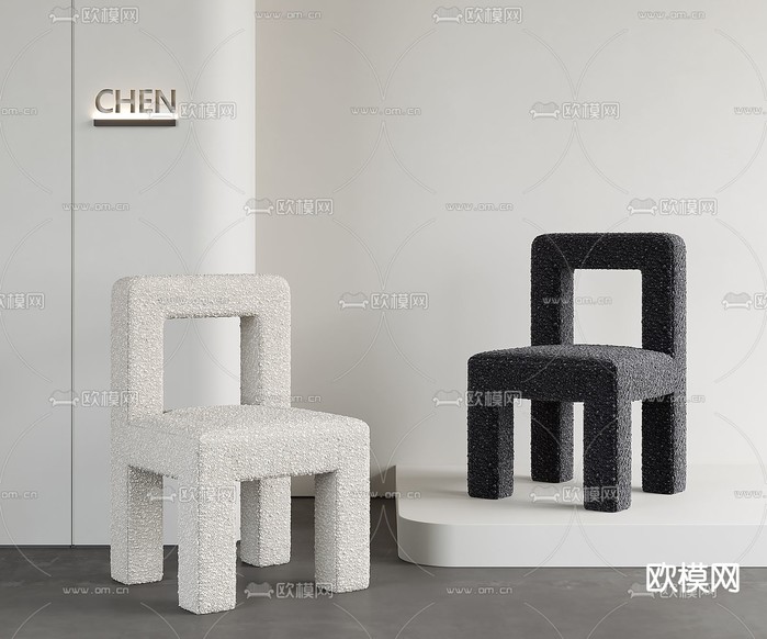 椅子 休闲椅 羊羔椅3d模型下载
