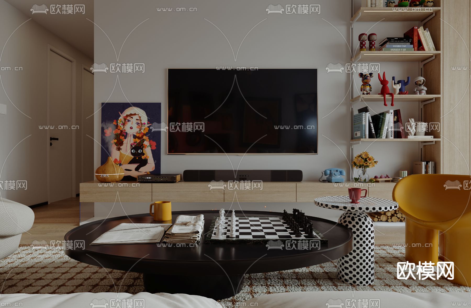 孟菲斯客餐厅3d模型下载（渲染图3）