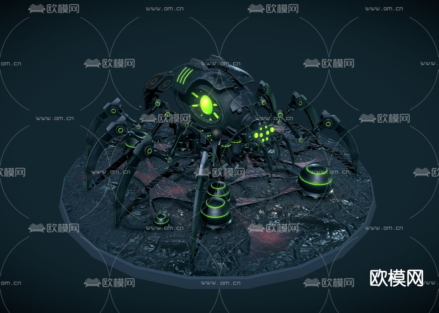 蜘蛛机器人 科技蜘蛛3d模型下载（渲染图2）