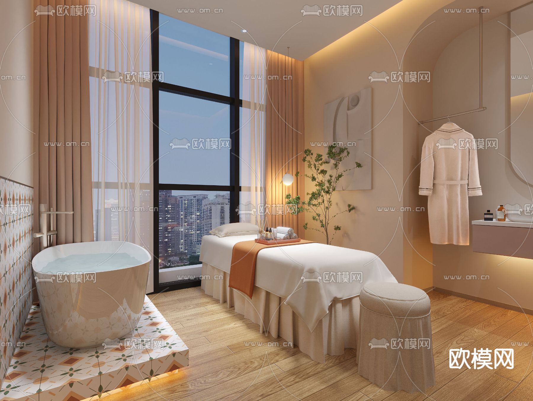 美容院 SPA护理房3d模型下载