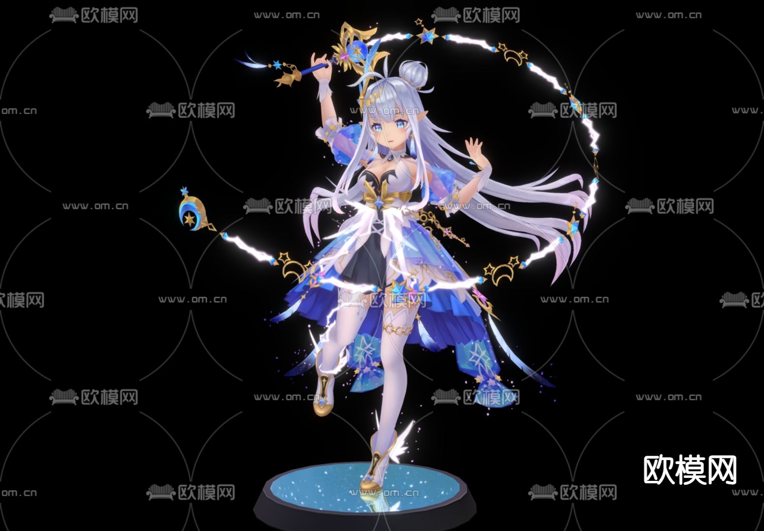 动漫人物 游戏人物su模型下载（渲染图3）