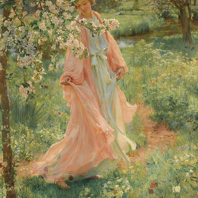  欧式人物风景油画挂画贴图 