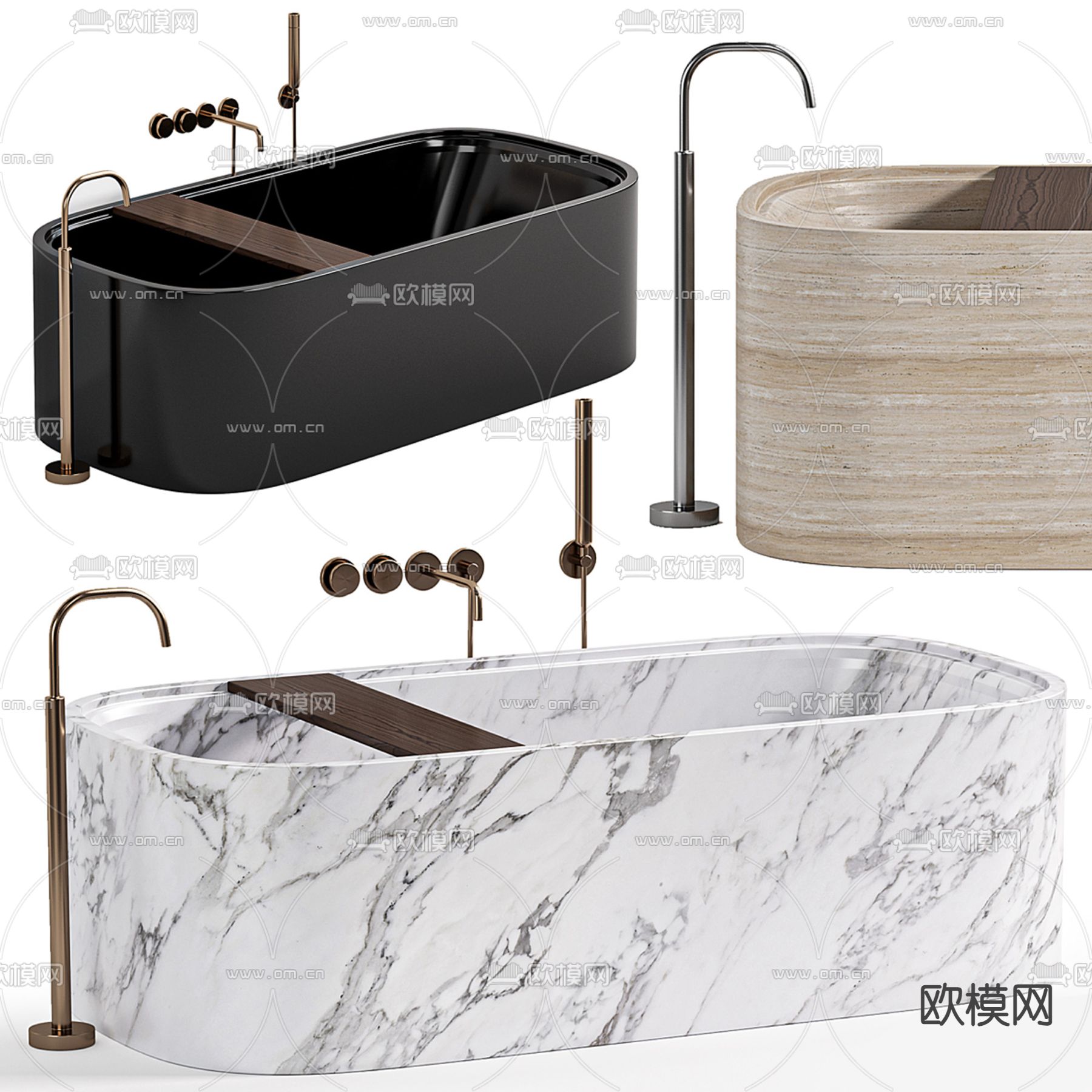大理石浴缸su模型下载（渲染图4）