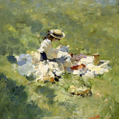  欧式人物风景油画挂画贴图 