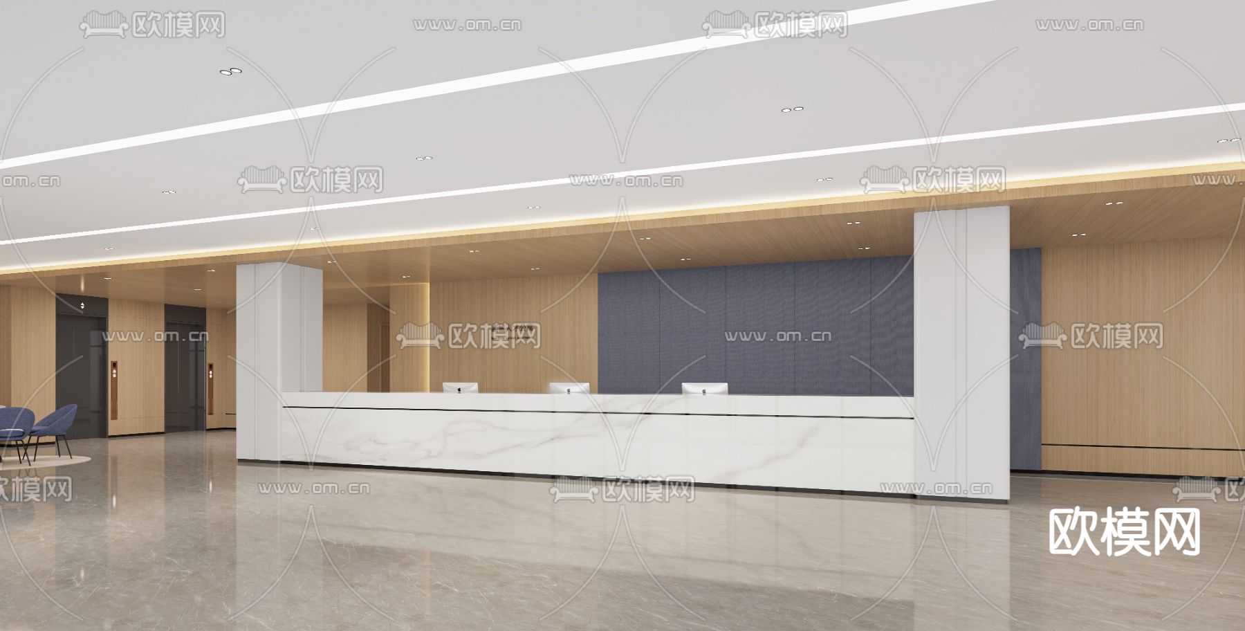 公寓大堂 公共大堂3d模型